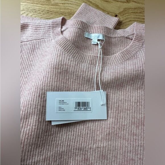 Johnny Was Calme Cashmere Ribbed Pullover In Blush Pink - Picture 2 of 5